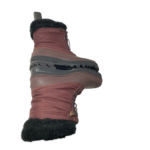 Sorel Duck Boots Women's Size 10 Maroon Boho Embroidered High Ankle Winter - Picture 8 of 12